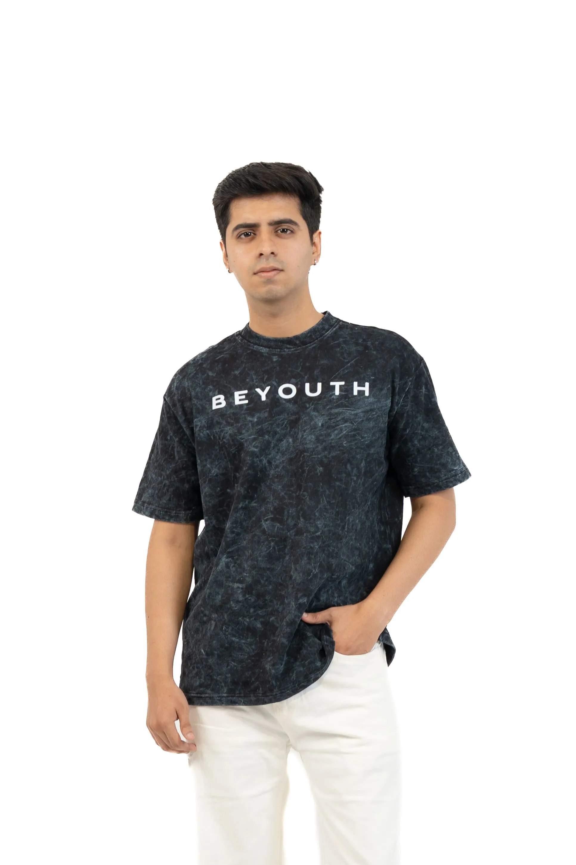 Dark Knight Acid Wash Tee front