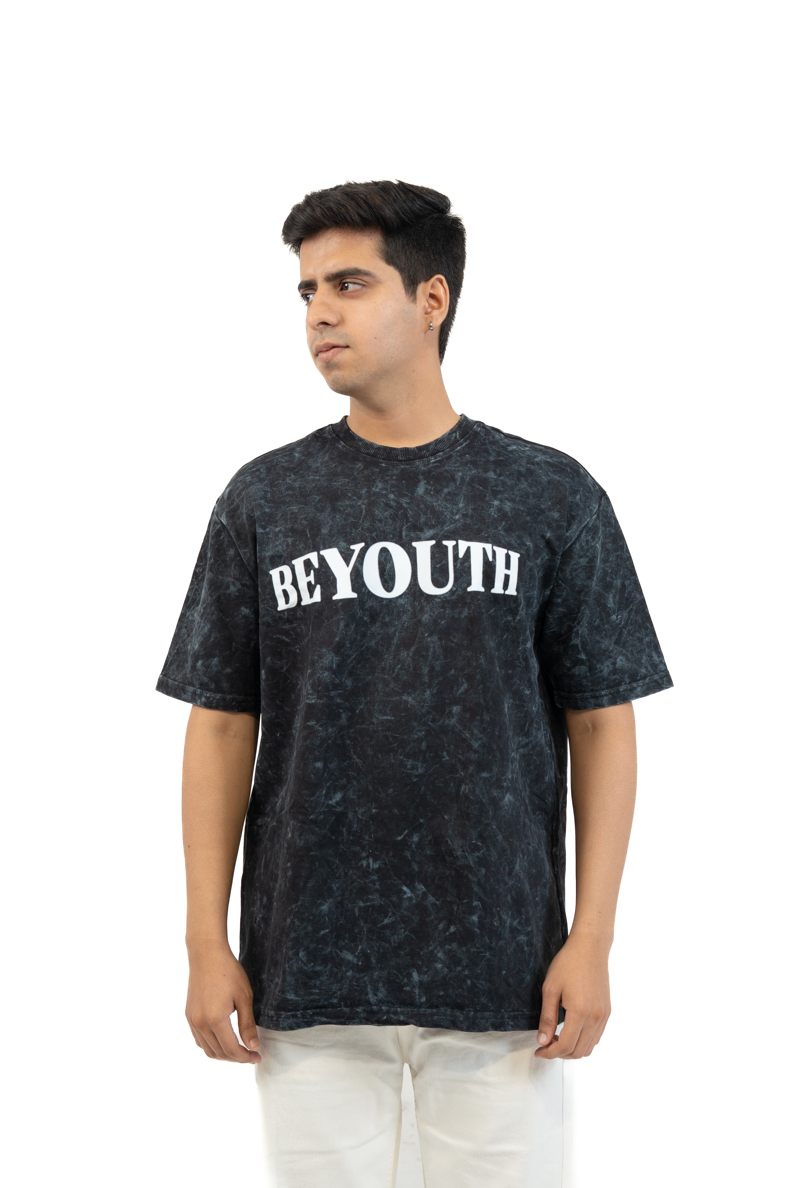 No Excuses Acid Wash Tee front